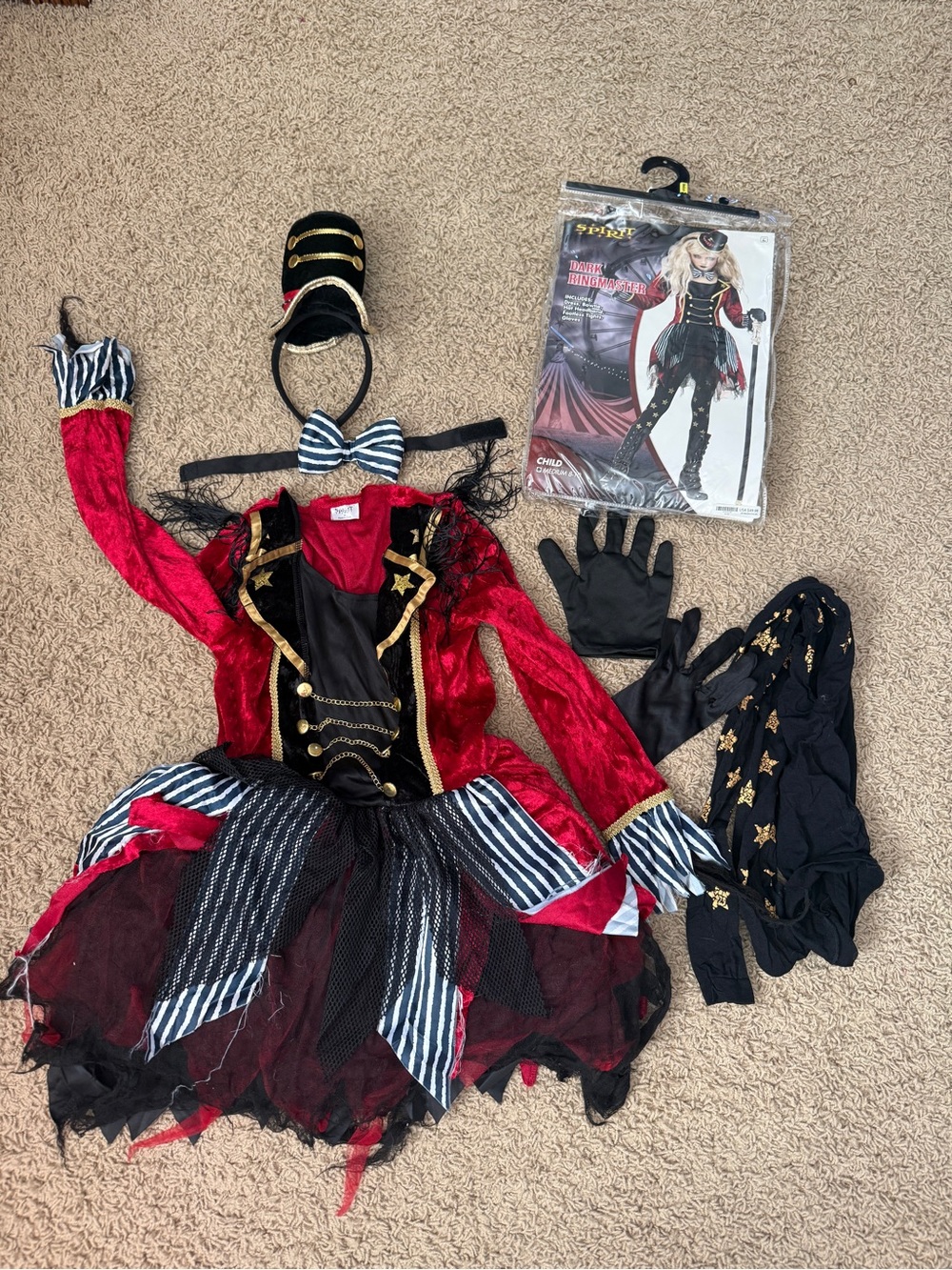 Girls Dark Ringmaster Halloween Costume CM 8/10